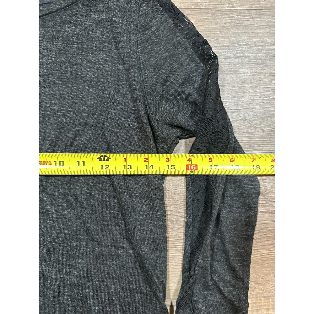 Zara Trafluc T Shirt Womens S Black Longsleeve Crewneck Breathable Preppy - Picture 5 of 6